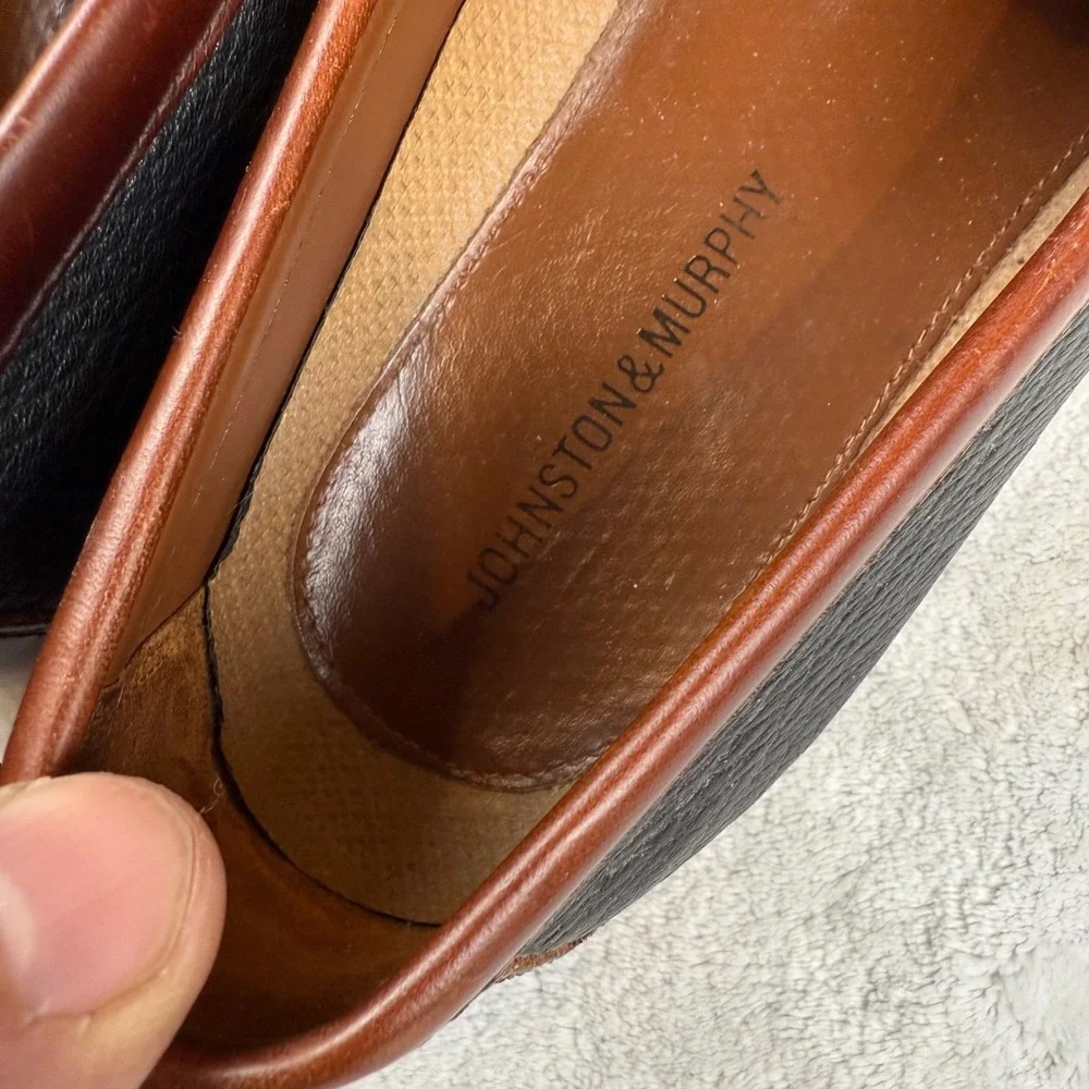 Johnston & Murphy Mens Tassel Kiltie Loafers‎ Two Tone Leather 9.5M 20-0592